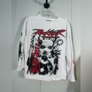 Rockstar Kids White Long Sleeve Size XL EUC